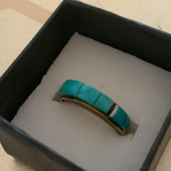 Authentic Turquoise Band Vintage Ring 6.5 - Picture 6 of 11